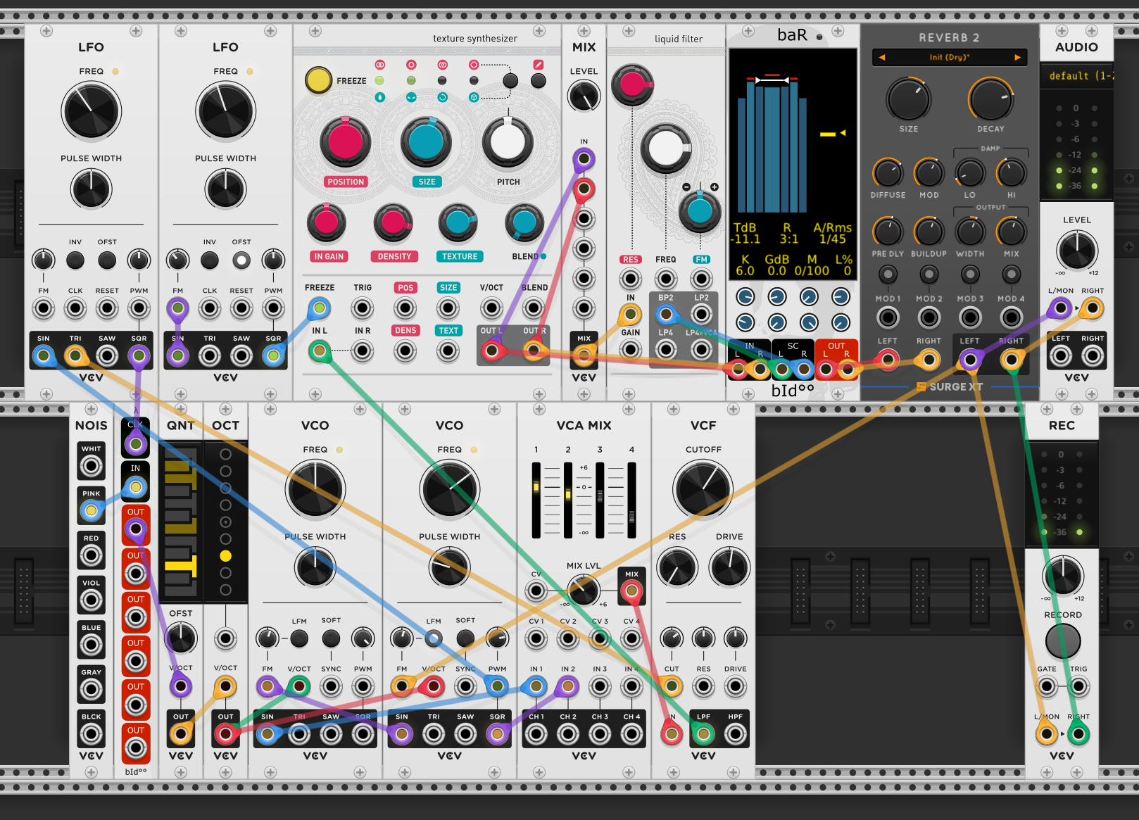 A screenshot of VCV Rack 2