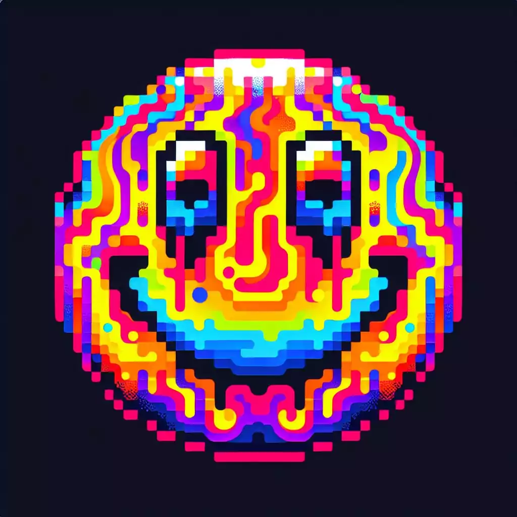 A psychedelic smiley