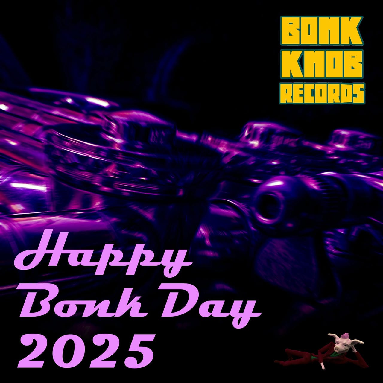 Cover art for "Happy Bonk Day 2025" by Bonk Knob Records.